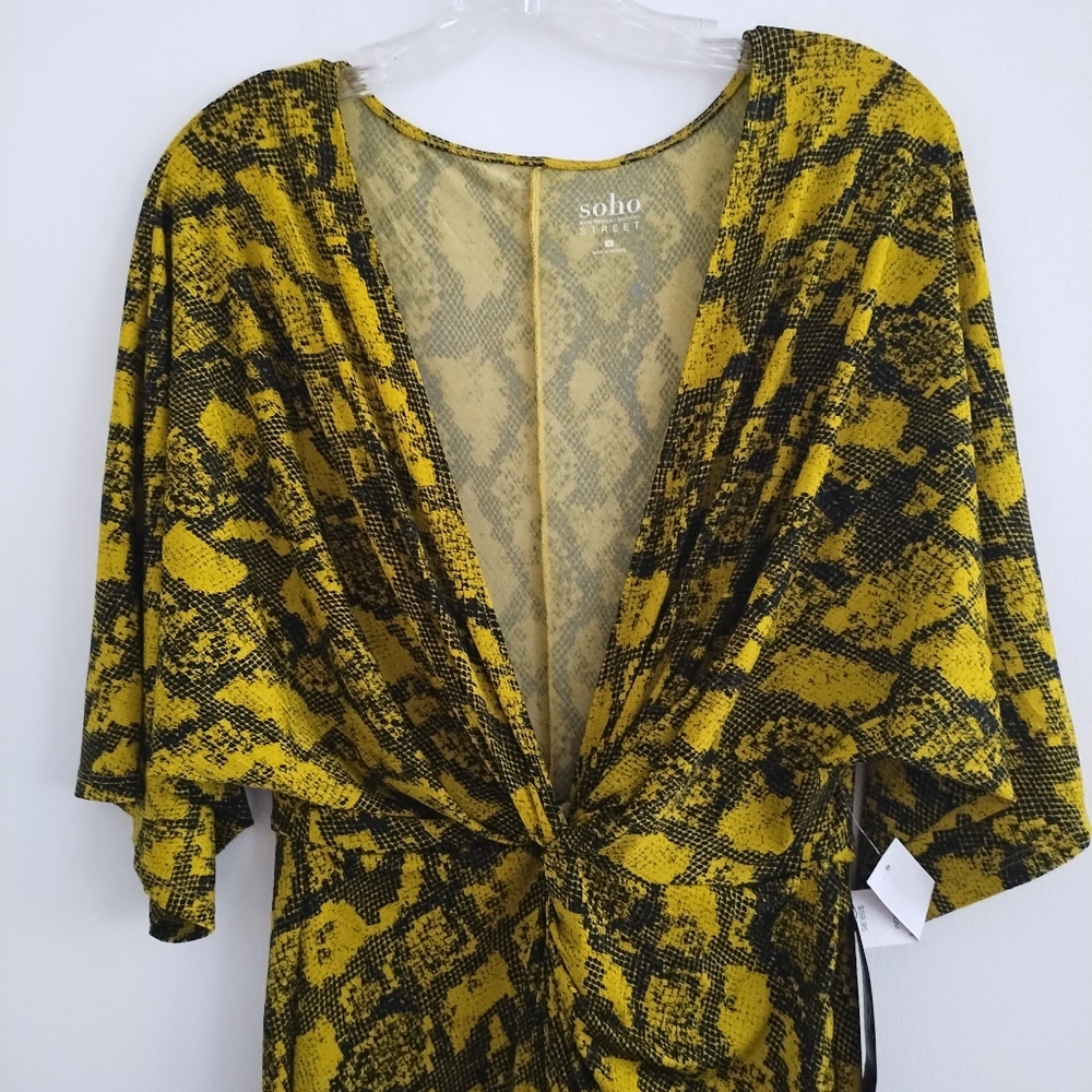 New York & Company Yellow High Low Dress - Picture 3 of 7